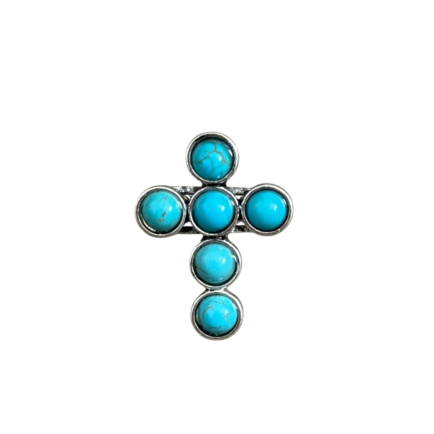 Turquoise Cross Cuff Ring