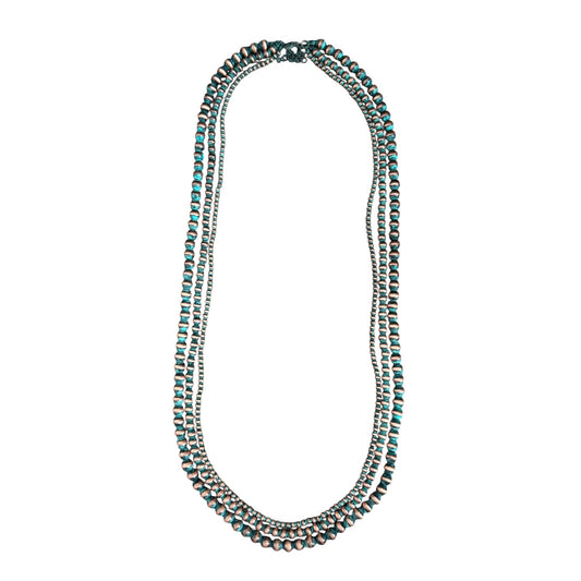 Patina Navajo Pearl Triple Layer Necklace