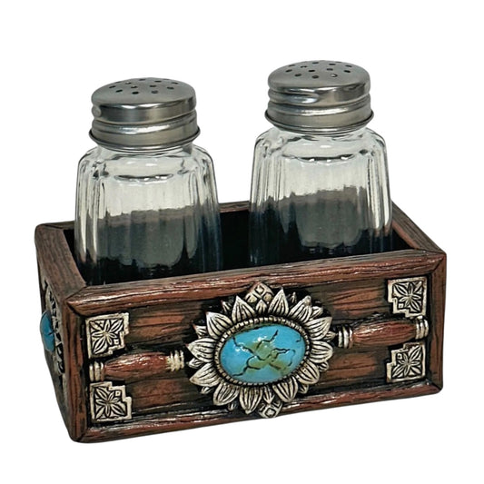 Turquoise Concho S + P Shakers