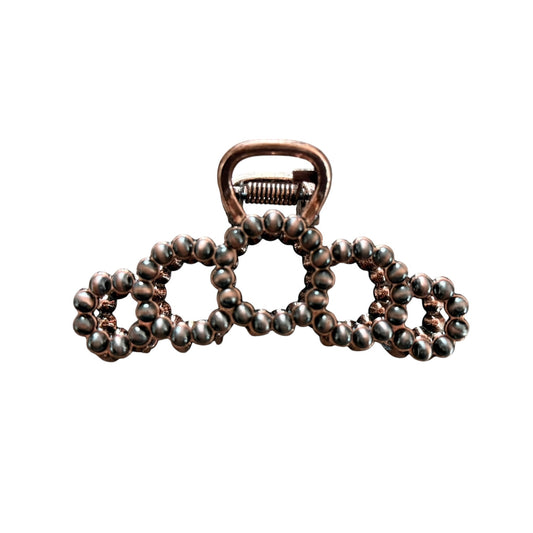 Copper Navajo Pearl Circles Medium Claw Clip