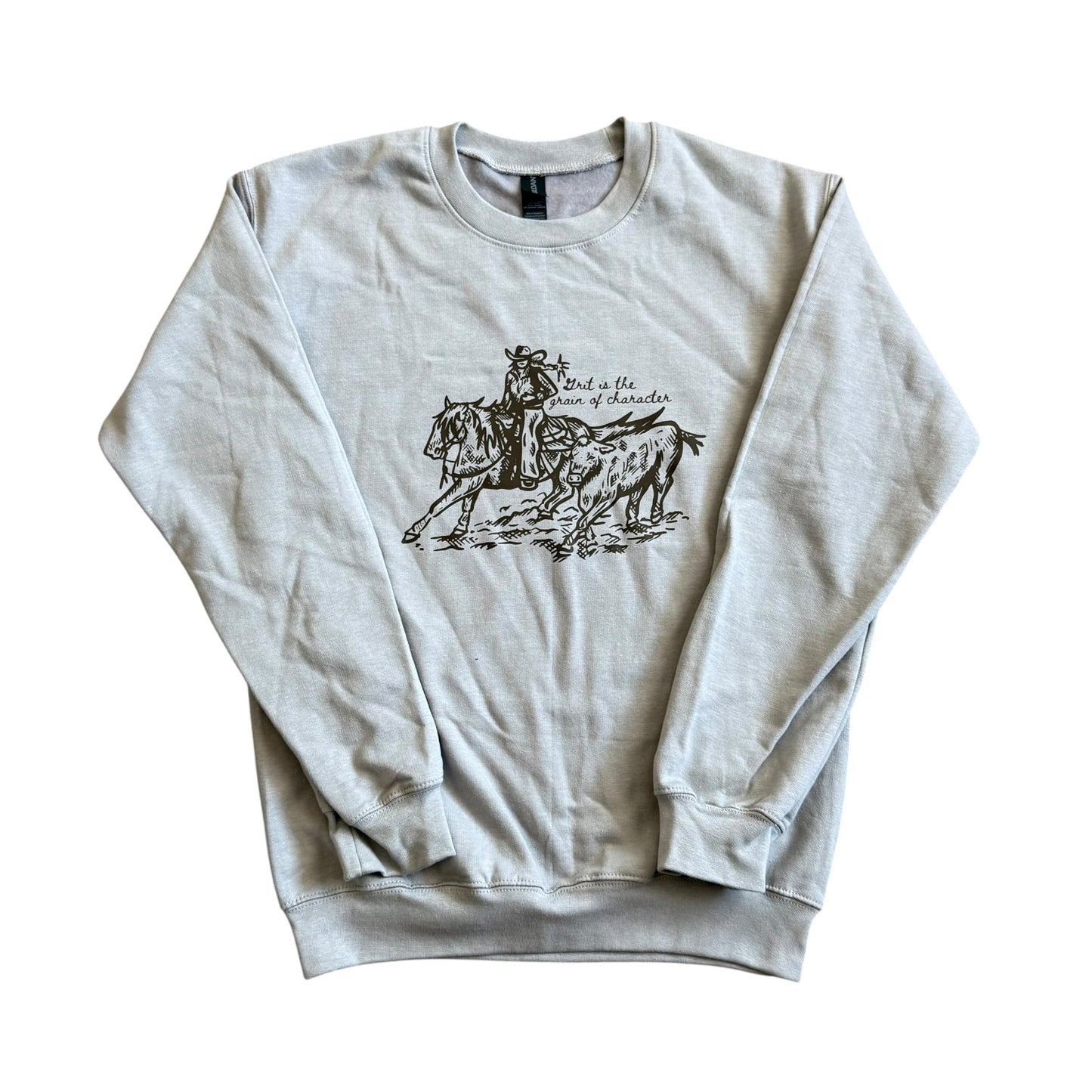 Cowhorse Cowgirl Cement Crewneck