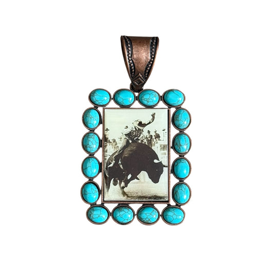 Bull Rider Vintage Large Pendant