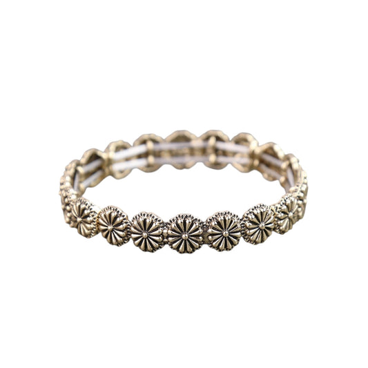 Gold Concho Stretch Bracelet