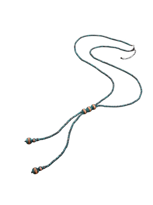 Patina Navajo Pearl Long Necklace