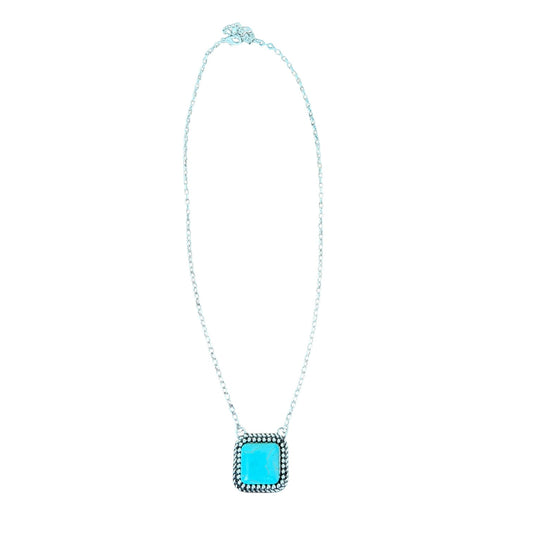 Turquoise Square Necklace