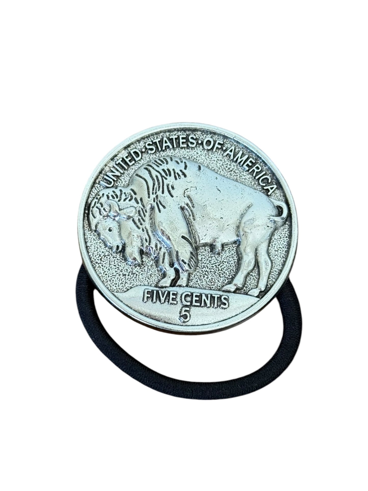 Buffalo Coin Hair Tie
