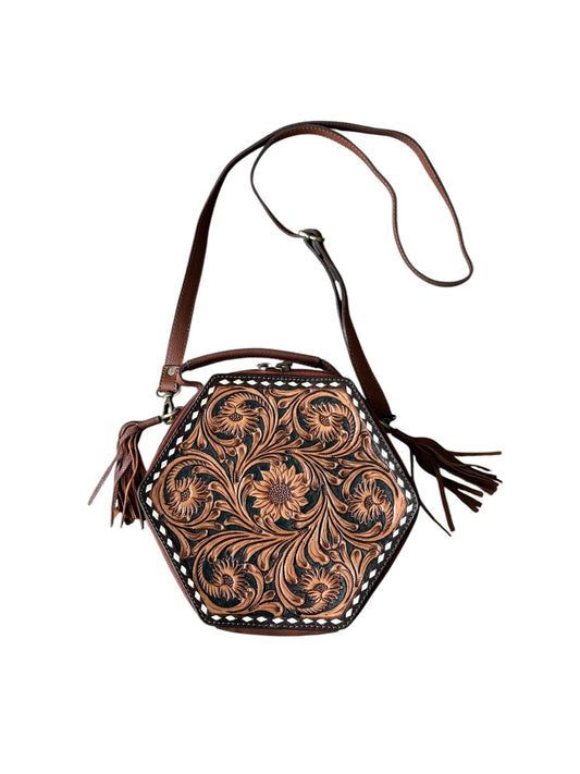 Tooled Hexagon Purse