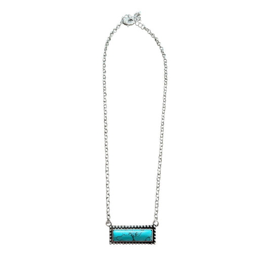 Turquoise Bar Necklace