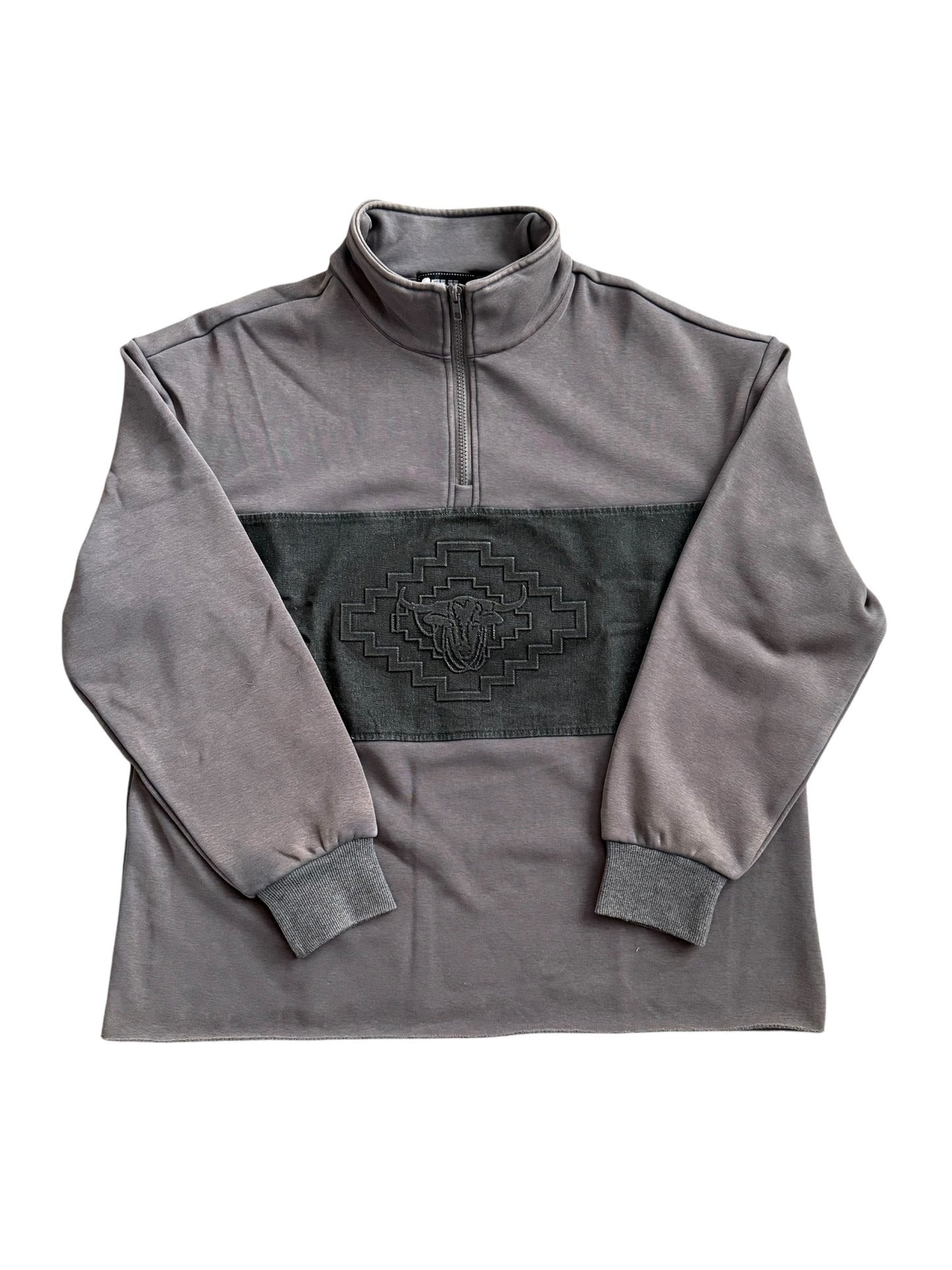 Aztec Steer 1/4 Zip Sweater