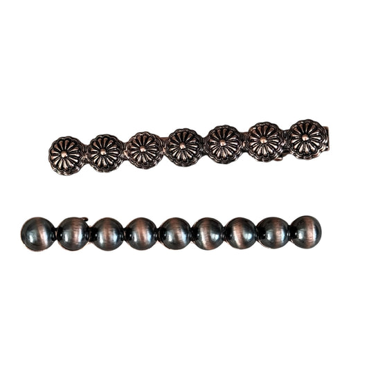 Copper Navajo Pearl 2 Pack Hair Clips