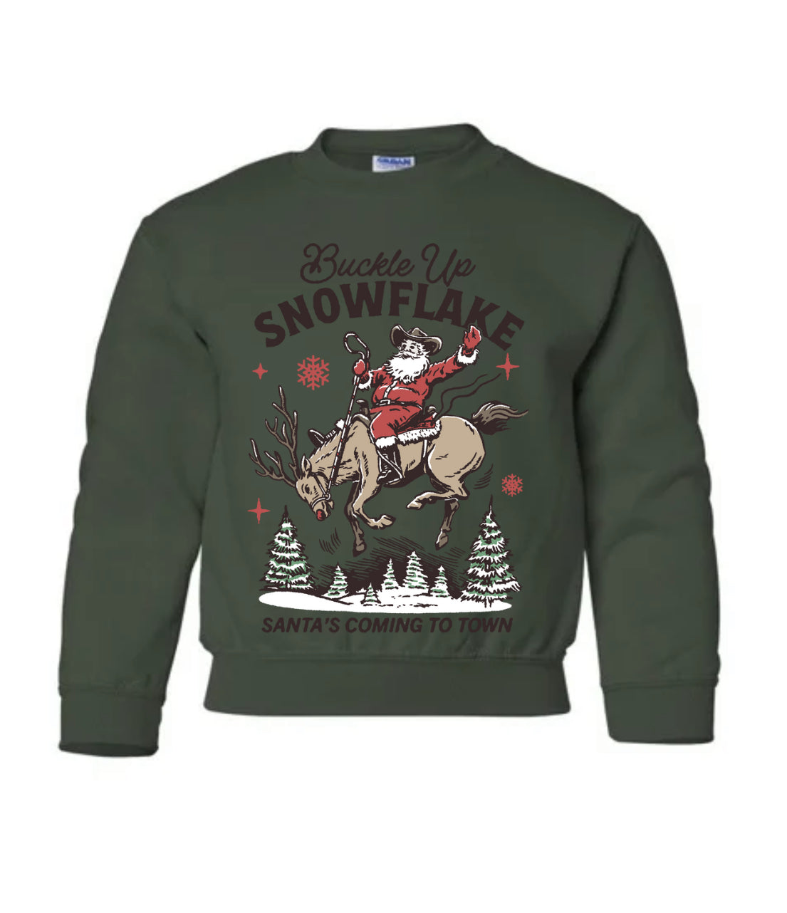 YOUTH/TODDLER Western Christmas Crewnecks (12 designs, 3 colour options) •PRE ORDER•