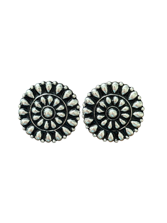 Silver Bubble Cluster Earrings