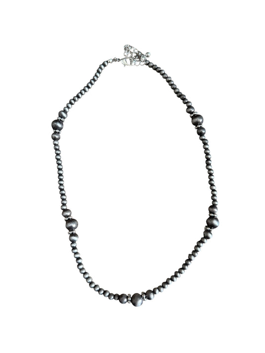 Gunmetal Navajo Pearl Necklace