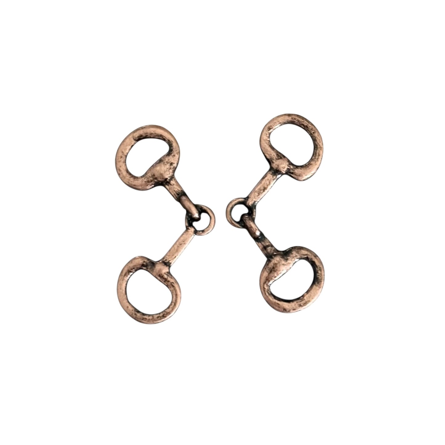 Copper Snaffle Bit Earrings