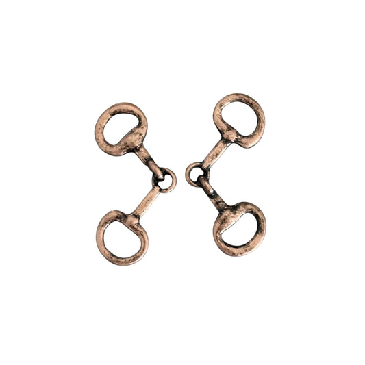 Copper Snaffle Bit Earrings