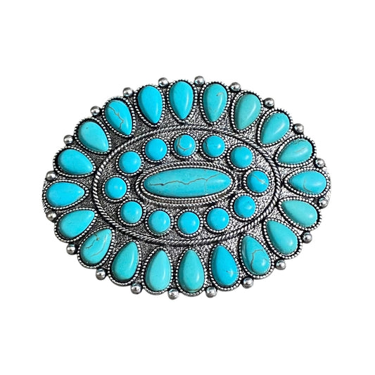 Turquoise Oval Hair Barrette