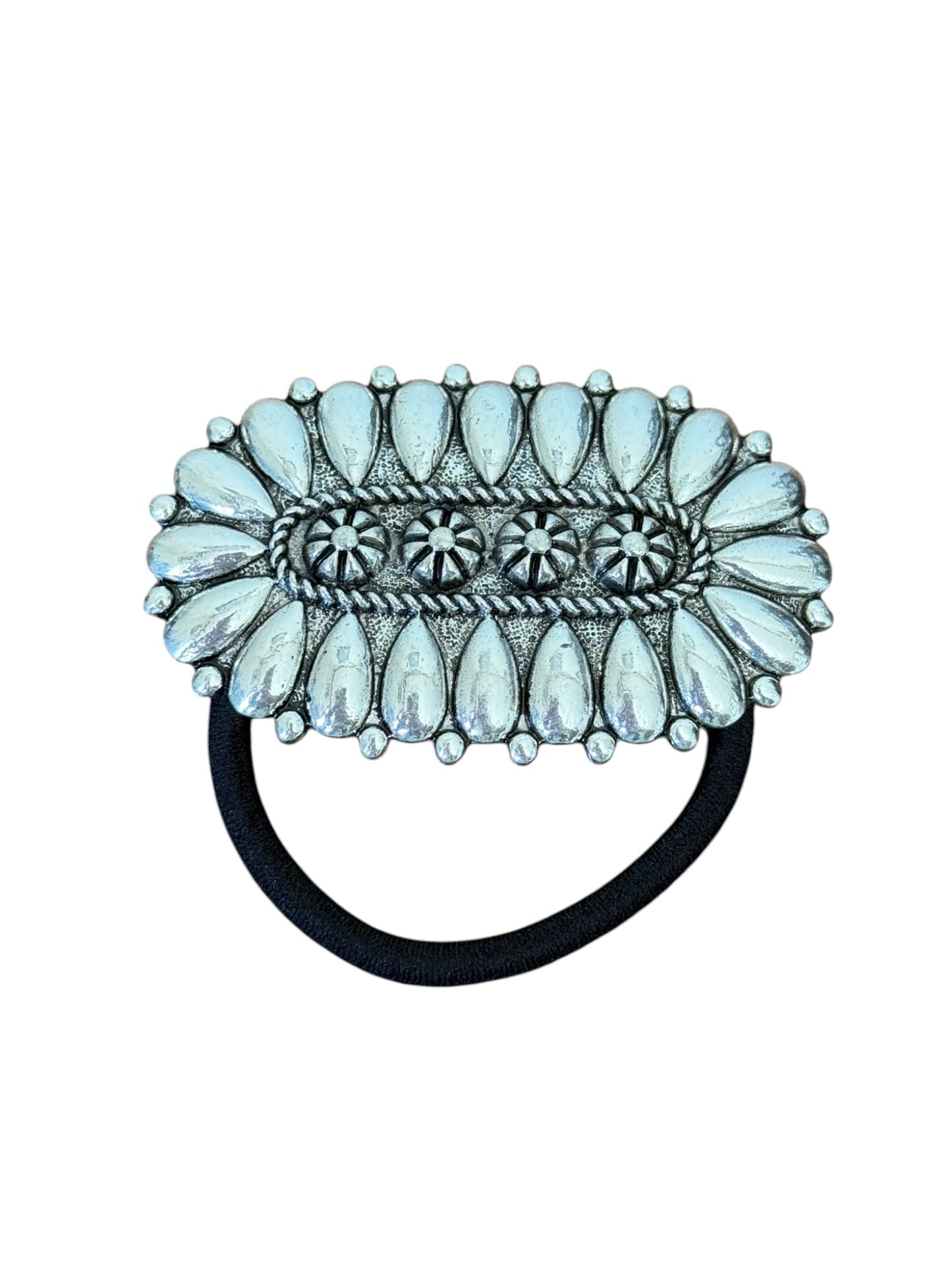 Oval Concho Hair Tie