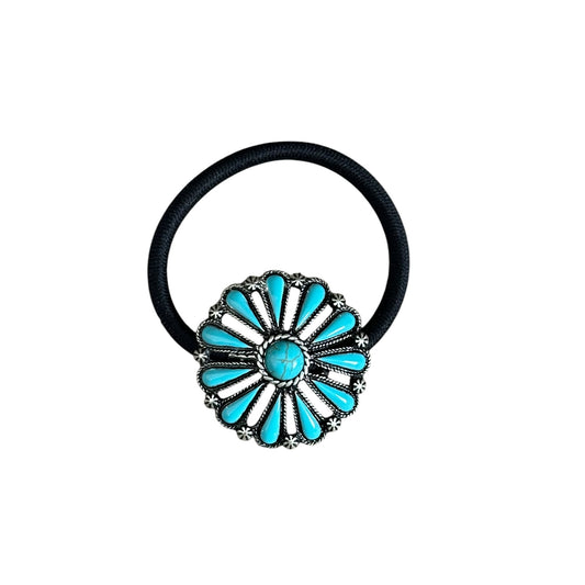 Turquoise Concho Hair Tie