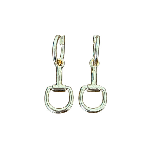 Gold Snaffle Bit Small Hoop Earrings