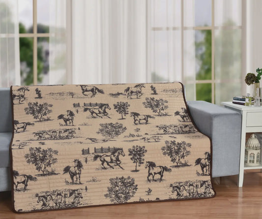 Horse Scenery Throw Blanket