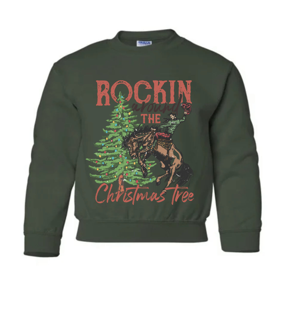 YOUTH/TODDLER Western Christmas Crewnecks (12 designs, 3 colour options) •PRE ORDER•