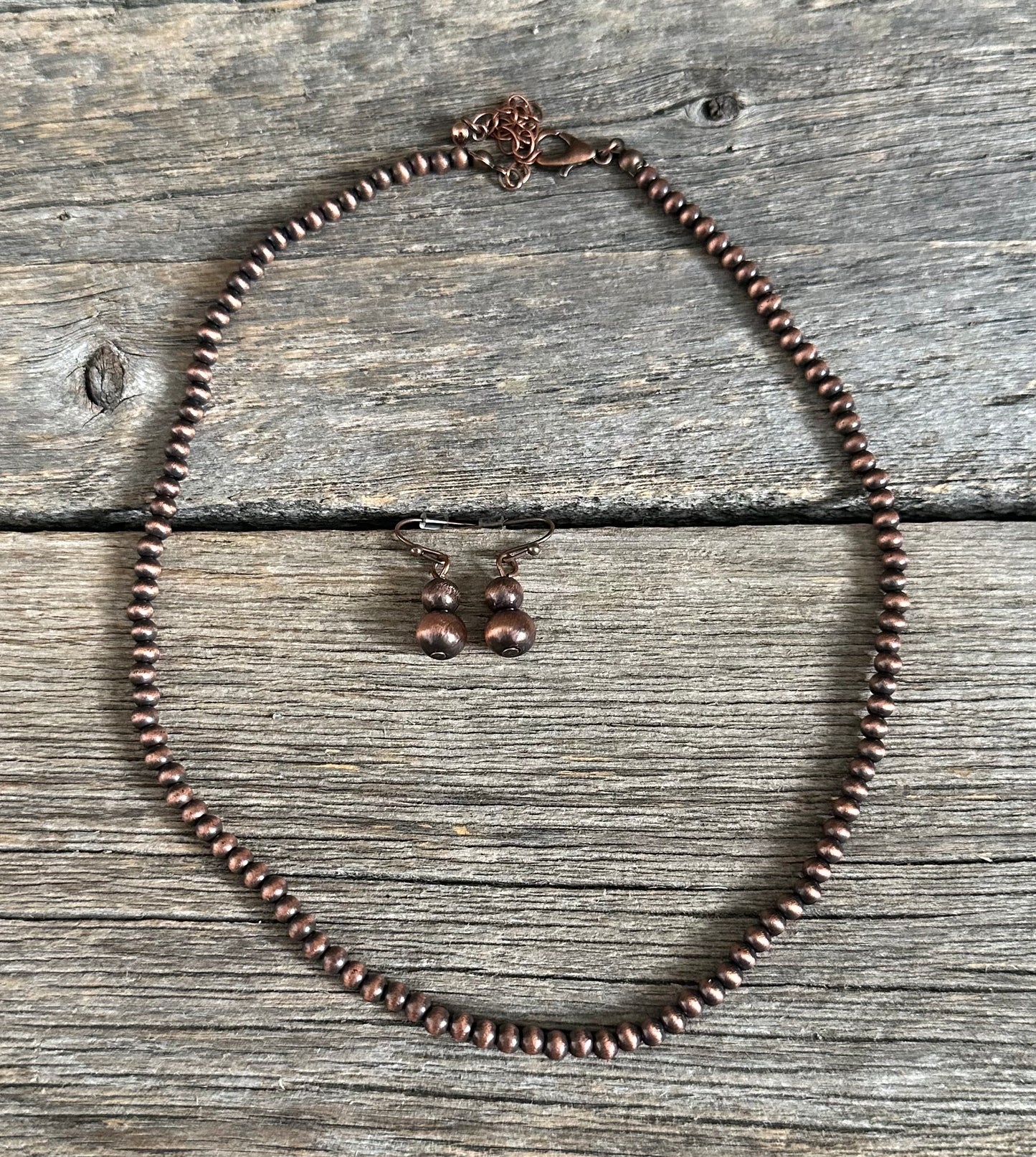 Copper Navajo Pearl Necklace Set