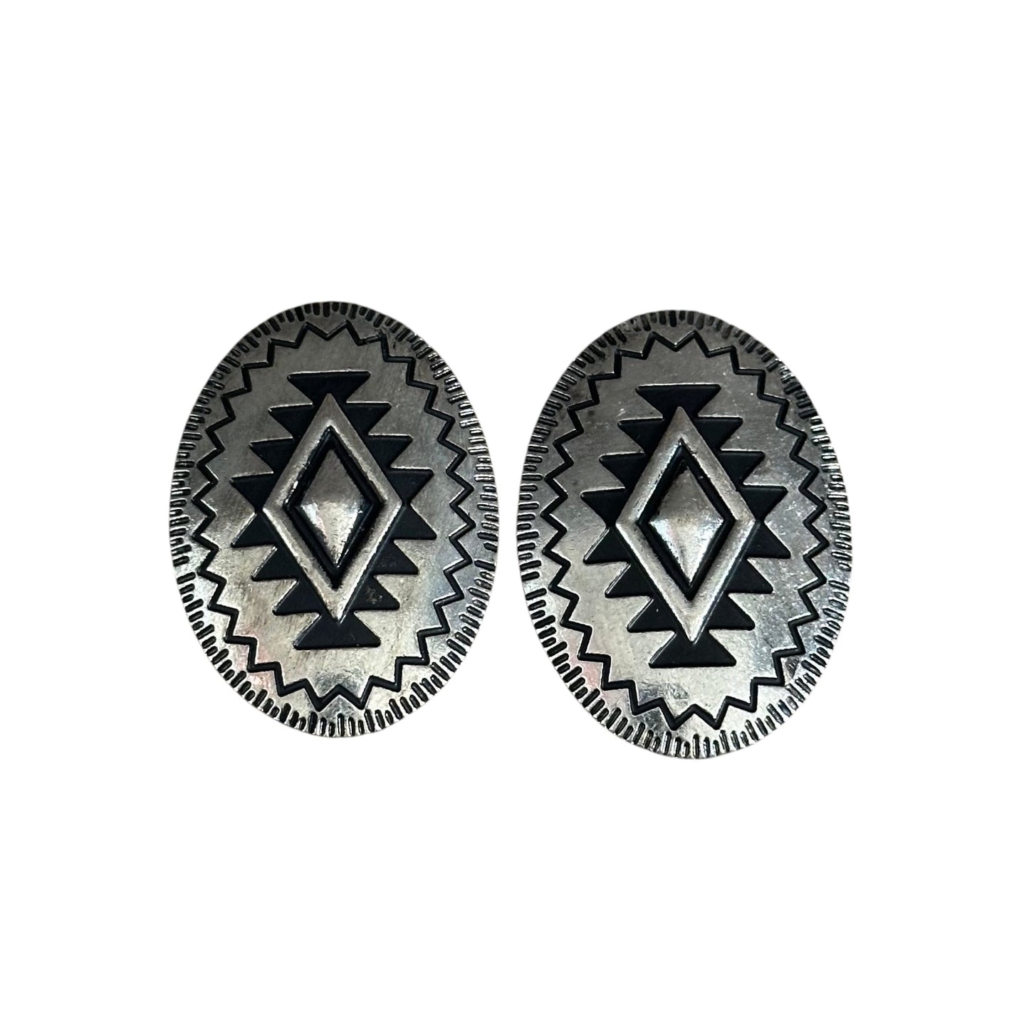 Aztec Large Concho Earrings