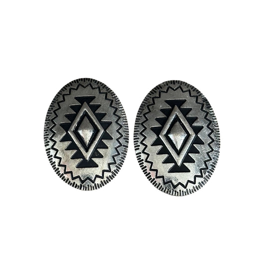 Aztec Large Concho Earrings