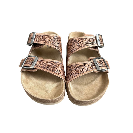 Tooled Floral Sandals