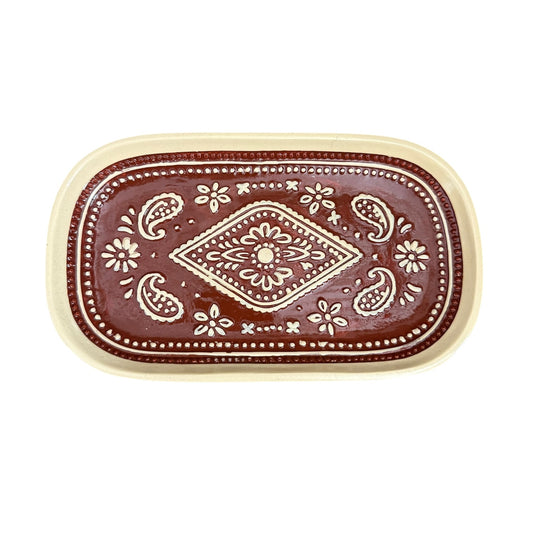 Rustic Paisley Trinket Tray