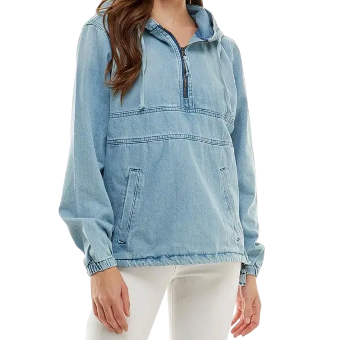 Light Wash Denim Pullover