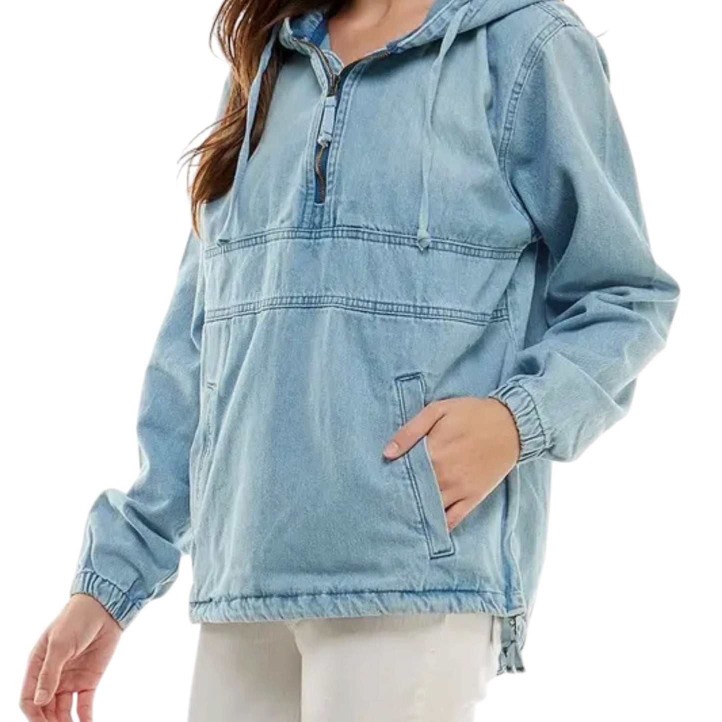 Light Wash Denim Pullover
