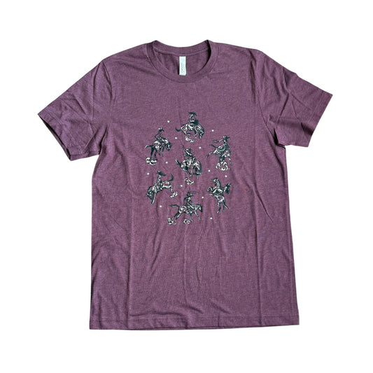 Cowgirl Broncs Heather Maroon T-Shirt