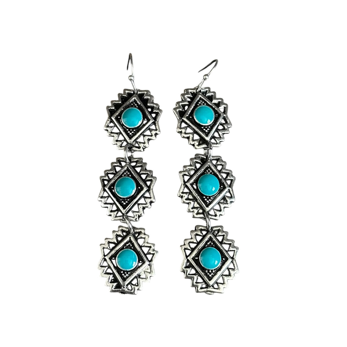 Turquoise Aztec Earrings