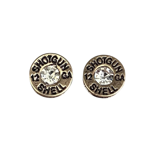 Gold Shotgun Shell Earrings