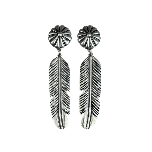 Silver Feather Earrings