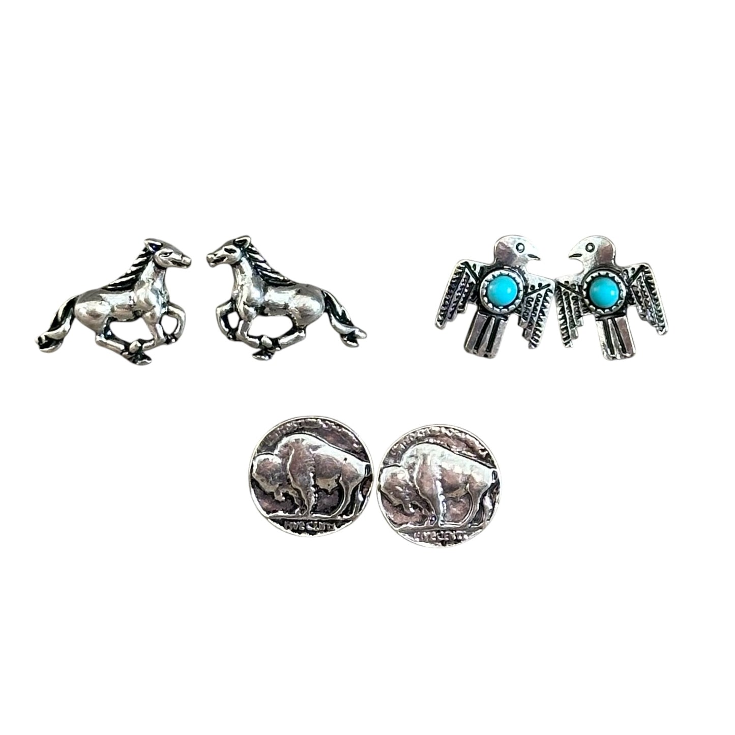 3 Pack Western Earrings