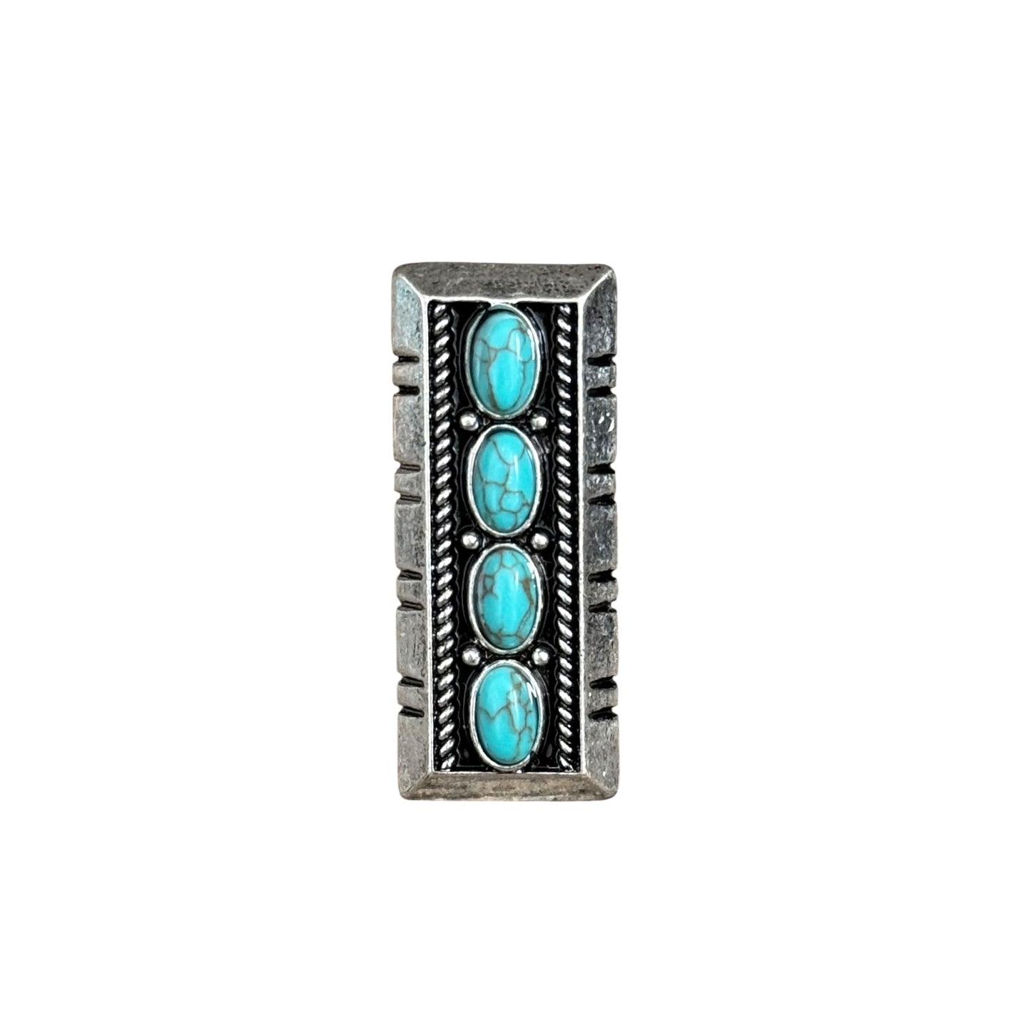 Turquoise Bar Cuff Ring
