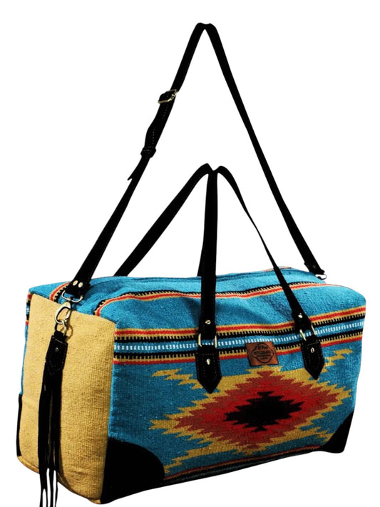Turquoise Aztec Travel Bag