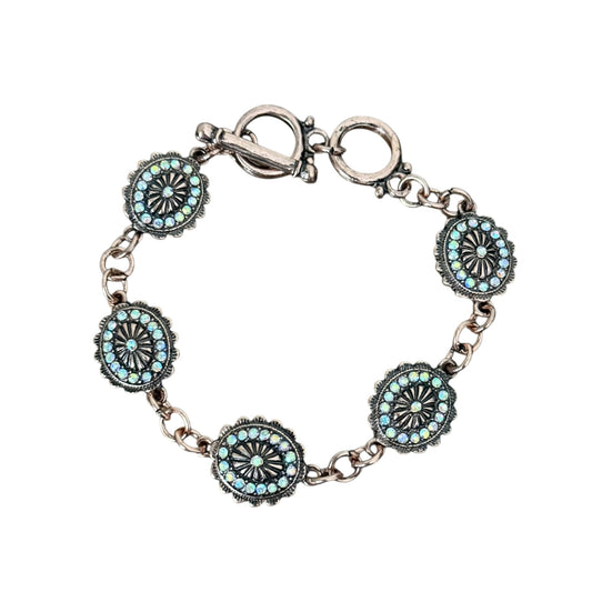 Crystal Copper Concho Bracelet
