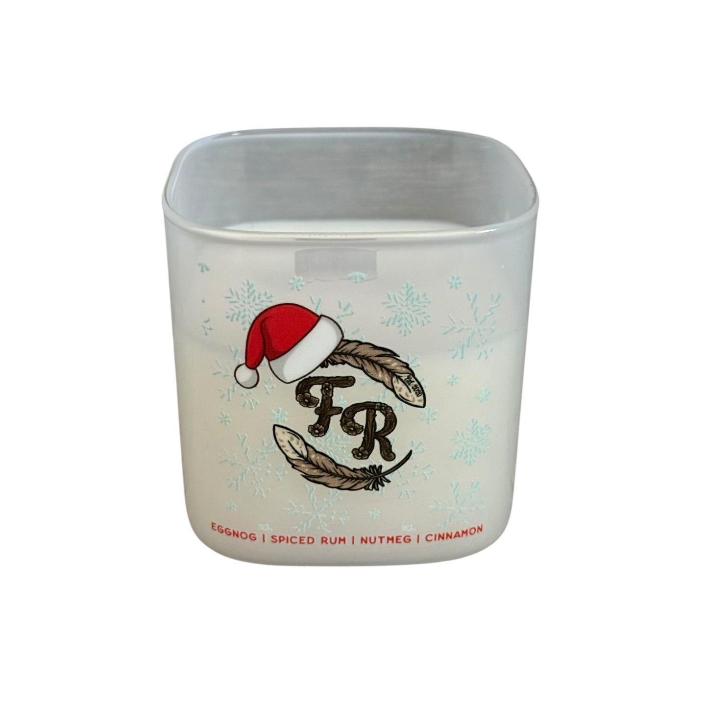 Rum & Eggnog Feathered Roan Christmas Candle