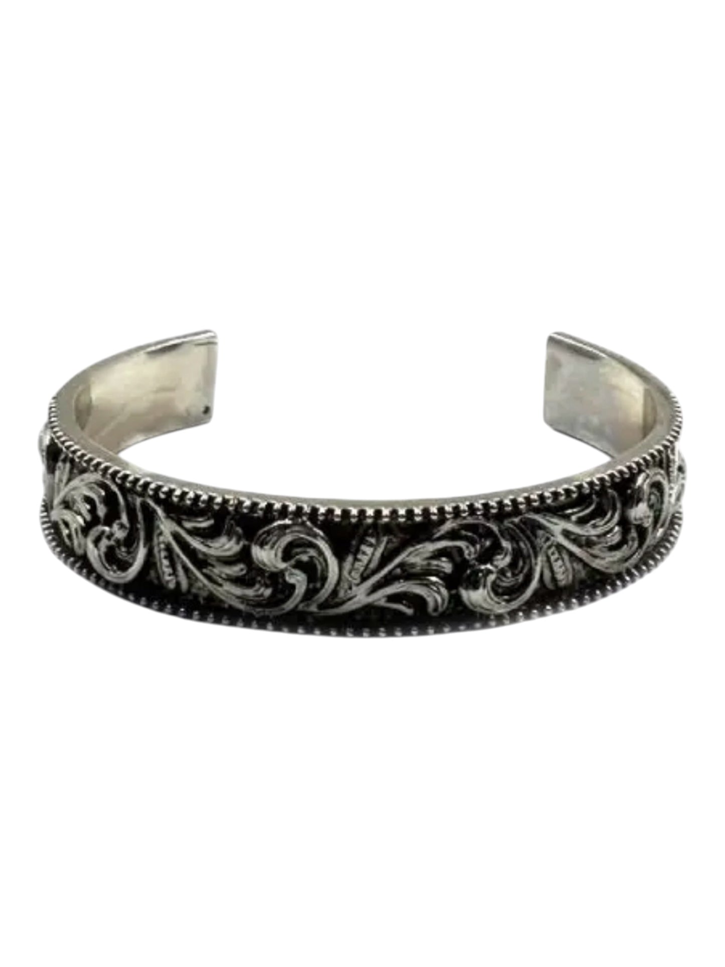 Silver Tooled Cuff Bracelet