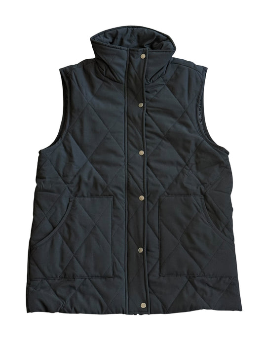 Black Quilted Remy Vest