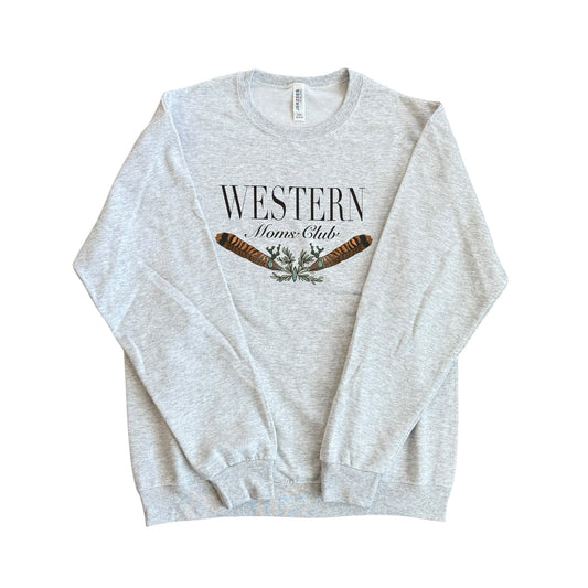 Western Moms Club Grey Crewneck