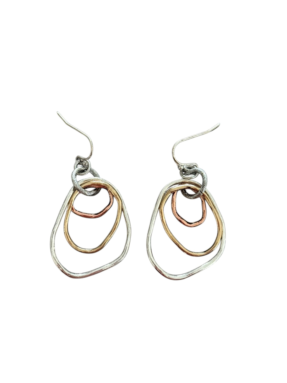 Triple Irregular Circle Earrings