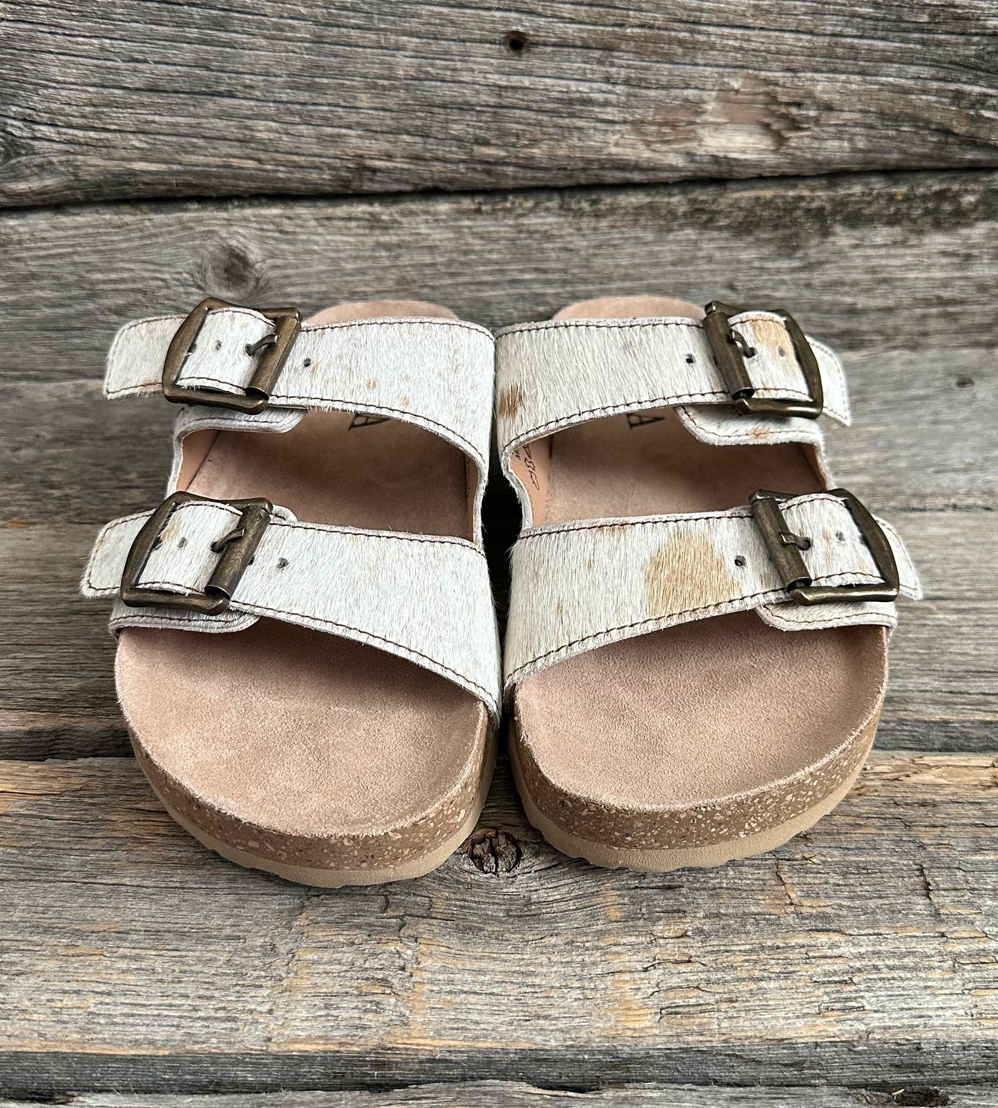 The Lola Cowhide Sandals - Size 6