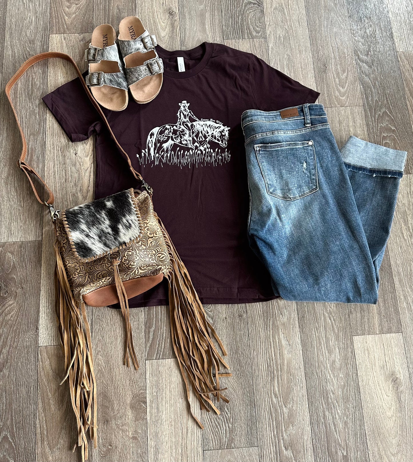 Oxblood Canadian Cowgirl T-Shirt