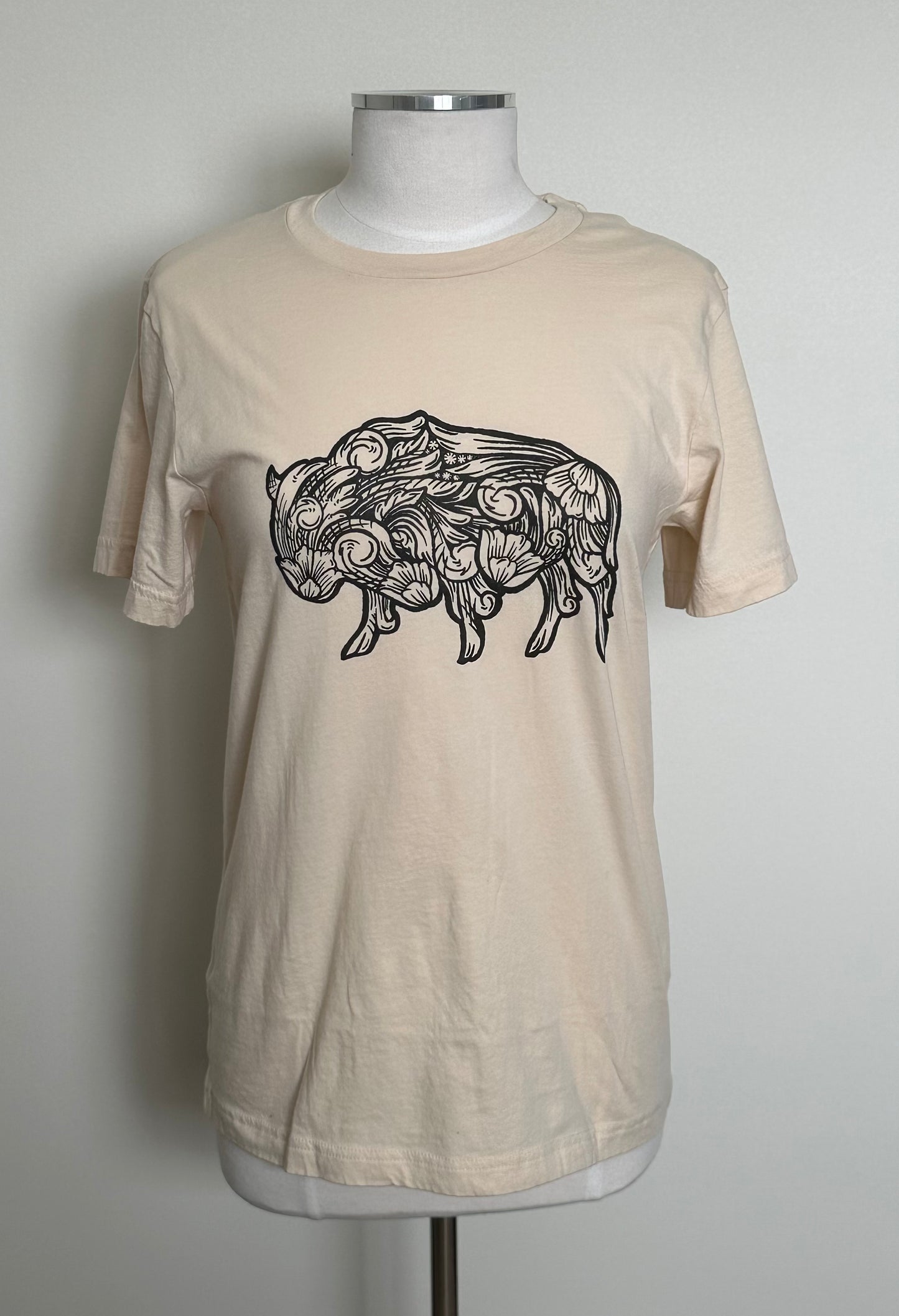 Cream Tooled Buffalo T-Shirt