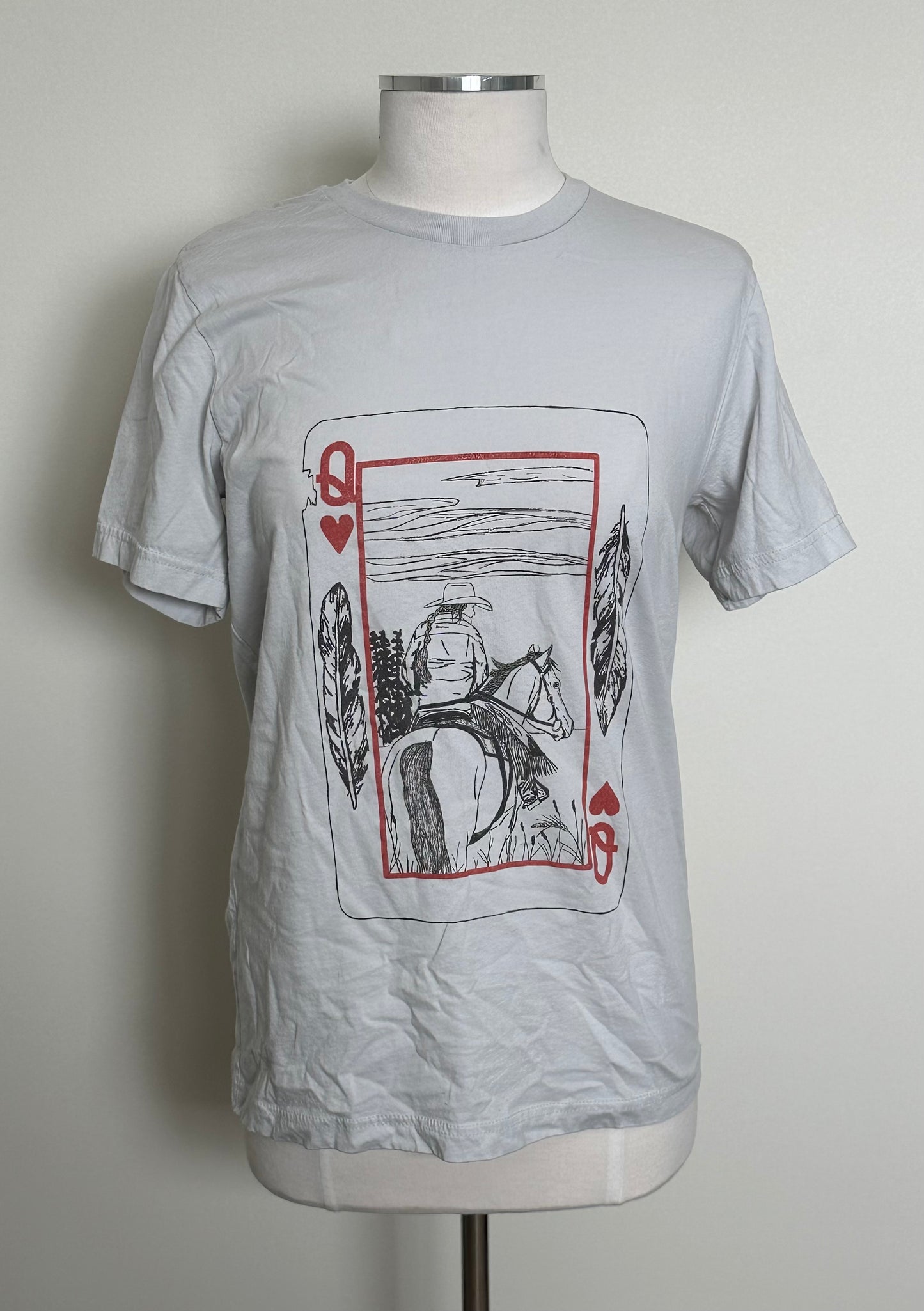 Silver Queen Of Hearts T-Shirt