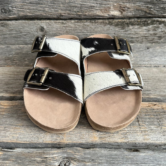 The Lola Cowhide Sandals - Size 9